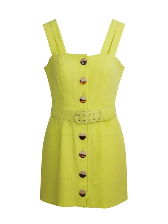 NICHOLAS Dresses & Skirts - Nicholas Button Double Strap Dress Fluorescent Lime Size 6